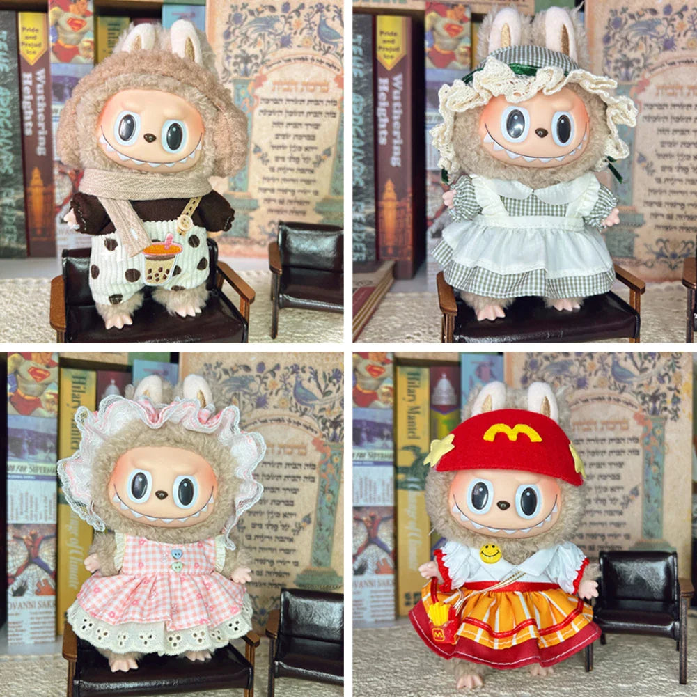 17cm Labubu V1/V2 Doll Clothes – Cosplay Outfits & Accessories | Kids Toy Gift with Various Styles