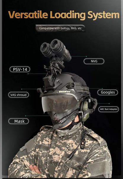 FAST Tactical Airsoft Helmet – Thickened ABS MH Helmet for Outdoor CS, PJ Air Gun Shooting Protective Gear