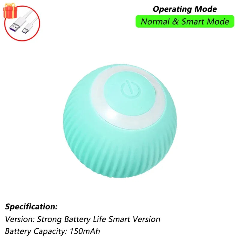 Cat Interactive Ball Toy – Automatic Rolling Ball with Tail, Rechargeable Smart Pet Toy, Intelligent Mouse for Cats