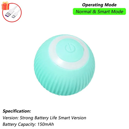 Cat Interactive Ball Toy – Automatic Rolling Ball with Tail, Rechargeable Smart Pet Toy, Intelligent Mouse for Cats