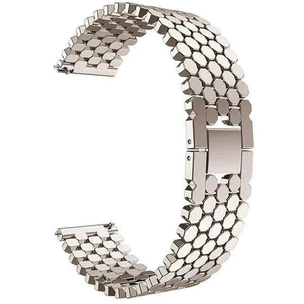 22mm/20mm Stainless Steel Strap for Samsung Galaxy Watch 3, Gear S3, Active 2 & Huawei/Amazfit Watch Bracelet