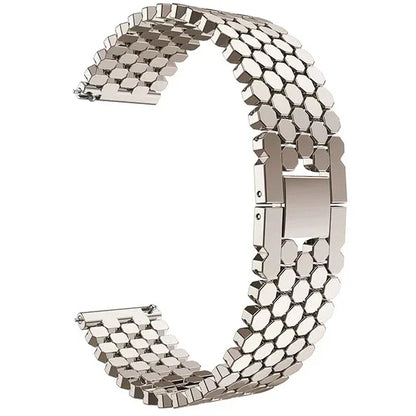 22mm/20mm Stainless Steel Strap for Samsung Galaxy Watch 3, Gear S3, Active 2 & Huawei/Amazfit Watch Bracelet