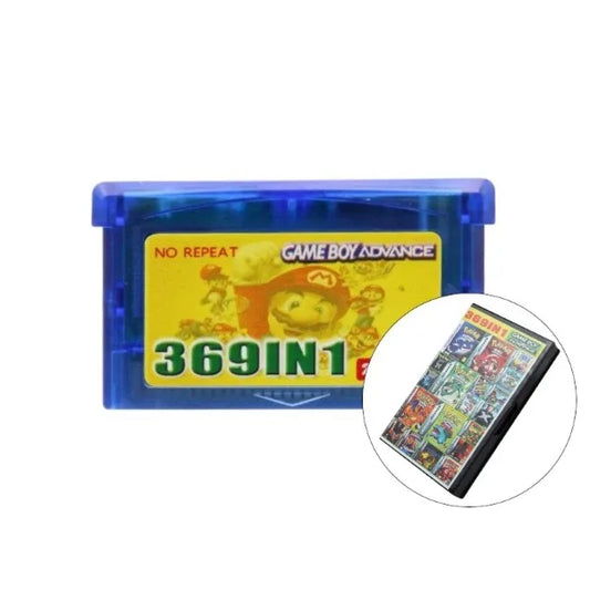 Retro 369-in-1 GBA Game Cartridge — 32-Bit Multi-Game Collection for GBA SP (English)