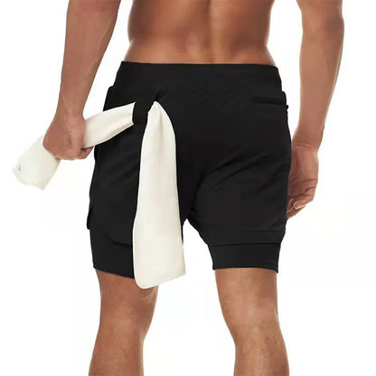 Men's 2-in-1 Double-Deck Running Shorts: Sportswear for Gym Fitness & Training - Jogging Bottoms for Active Men's Clothing