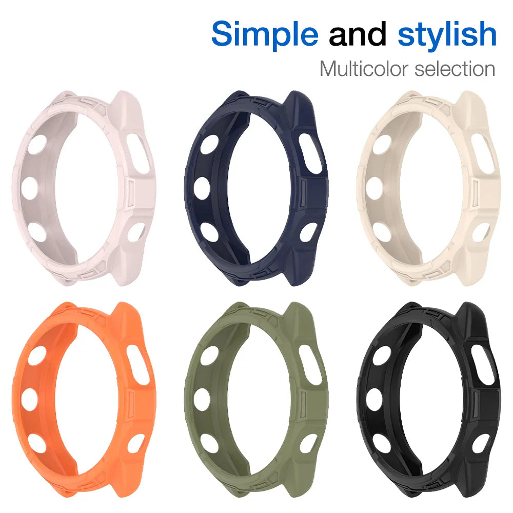 Silicone Protective Case for Garmin Forerunner 965 – Soft Flexible Shockproof Bumper Cover Shell Accessory for Garmin 965 Smartwatch