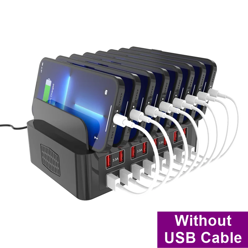 150W Universal Multi USB Fast Charger – 16-Port 3.5A Max Charging Station Stand for iPad, iPhone 14/13, Samsung S22, Xiaomi Tablet