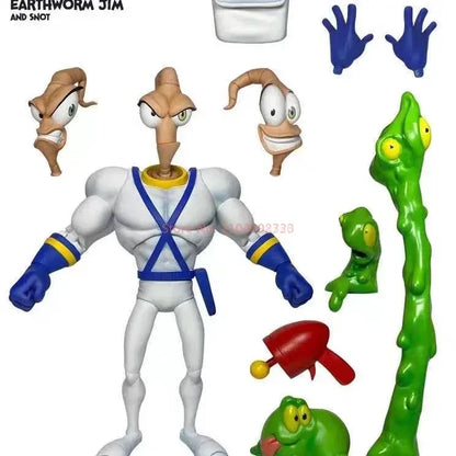 Genuine Earthworm Jim 2.0 PDNA 1/12 Scale Psy-Crow & Bob The Killer Action Figures – Collectible Worm Body Toys & Gifts