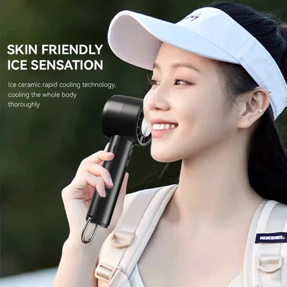 Silent High-Speed USB Handheld Fan – Portable Small Fan with LED Display, High Wind Power, and Cooling Air Conditioner Function