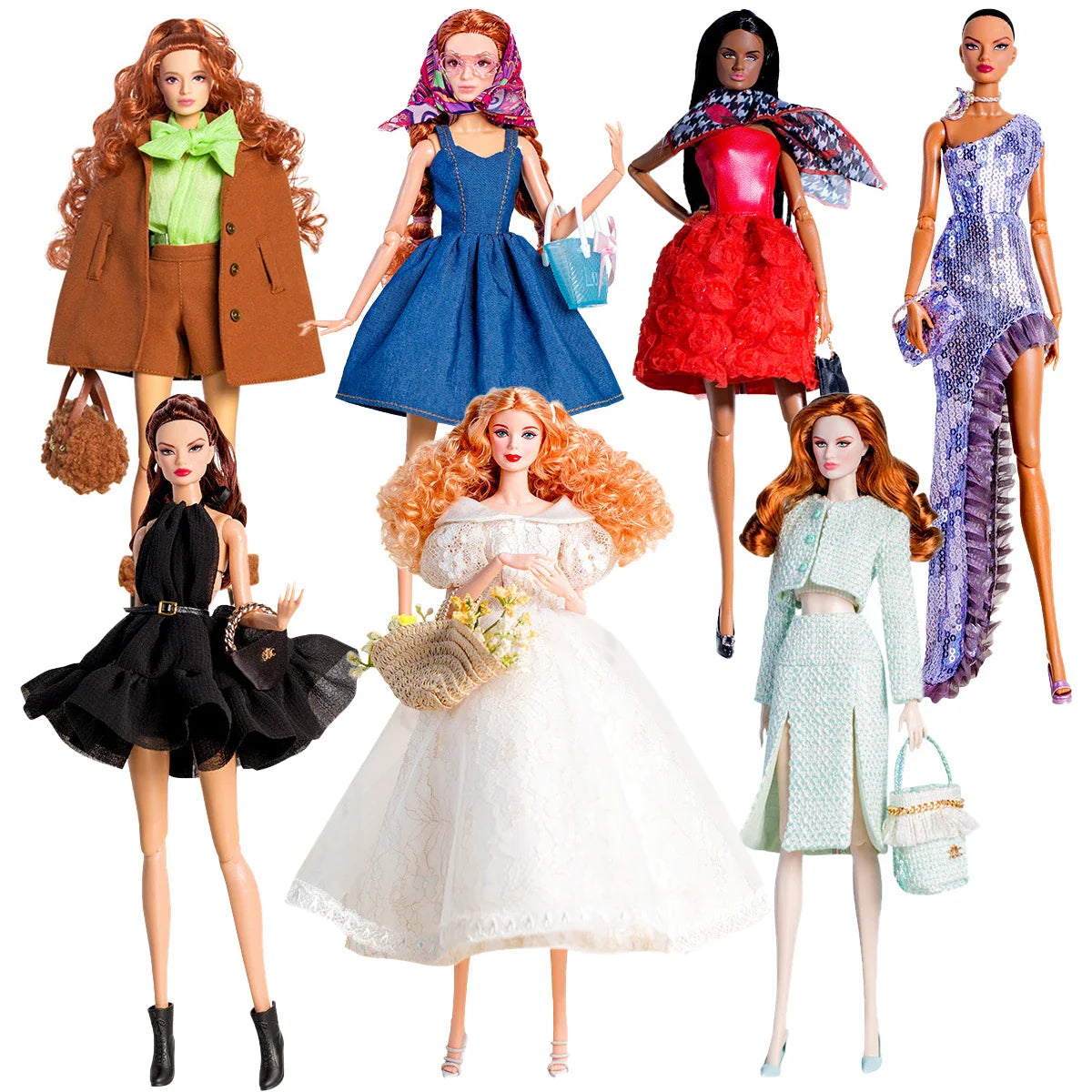 32cm European Supermodel Nude Doll – Original 1/6 Joint Figure with Multi-Color Skin and Exquisite Makeup, Full Series Collectible Toy