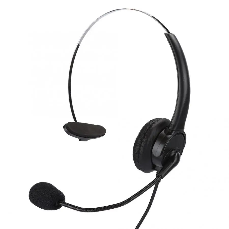 Monaural Landline Headset – Wired Telephone Headphone with Microphone for Home Use