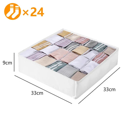 Underwear & Clothing Organizer Storage Box – Sports Bra, Socks & Panties Drawer Divider for Wardrobe & Cabinet Organization