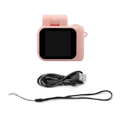 Y4000 Mini Digital Camera - HD 1080P Portable Video Recorder with Screen, Flash Light, Battery Dock & Compact Retro Design