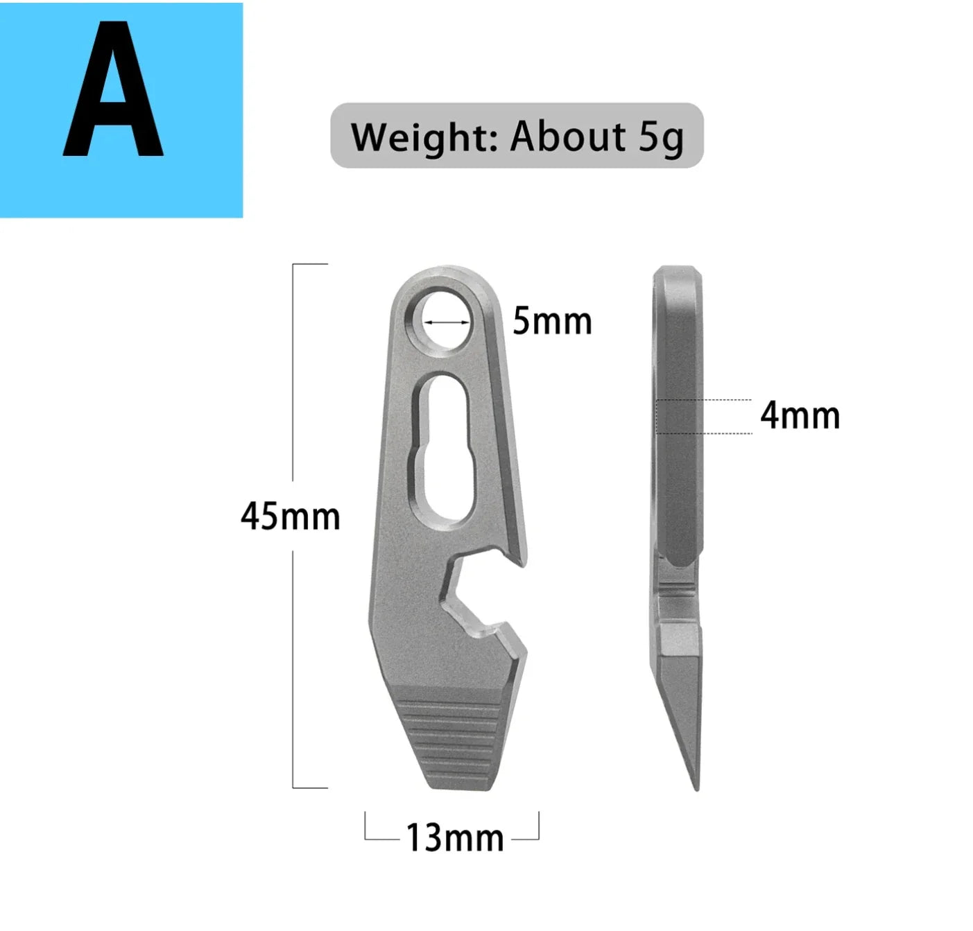 Titanium Alloy Multifunction EDC Tool – Wrench, Pry Bar, Bottle Opener & Screwdriver for Outdoor Use