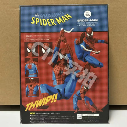 CT Toys Spiderman Mafex 185 Classic Costume Anime Figure - Miles Morales & 2099 Spider-Man Action Figure, Kids Gift Figurine