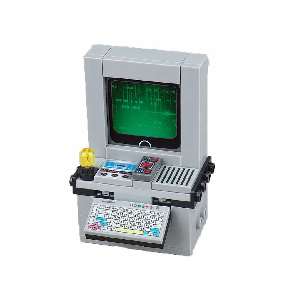 City Tech Building Blocks - Computer Control Center Model with Audio Radar & Keyboard