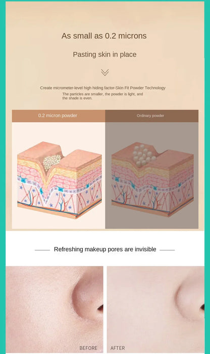 Korean 3-in-1 Air Cushion Foundation Set – BB & CC Cream with Concealer, Nourishing Makeup Base