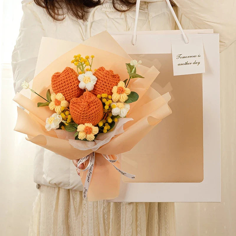 Graduation Bouquet 2025 – Crochet & Knitted Artificial Flowers for Wedding, Valentine’s & Special Occasion Gifts