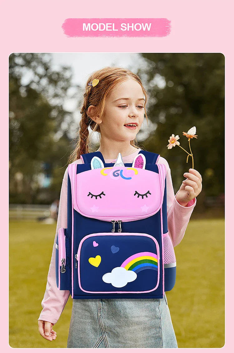 Children’s School Backpack | Cute Waterproof Lightweight Bag for Elementary Students, Grades 1-6, Ages 6-12