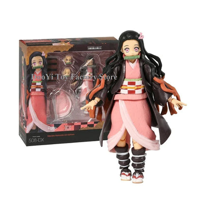 Figma Demon Slayer Action Figures – Rengoku, Tanjirou, Nezuko & Zenitsu Kimetsu no Yaiba Toys