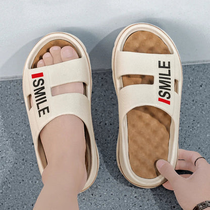 Summer Men’s Massage Slippers – Indoor Outdoor Soft Slides, Beach Sandals & Casual Flip-Flops