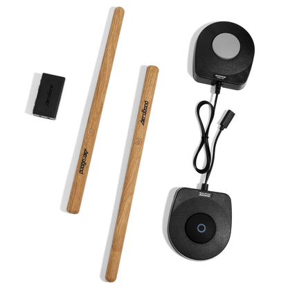 AeroBand PocketDrum 2 MAX – Somatosensory Digital Electronic Drum Stick Set with Foot Pedals & Bluetooth Adapter