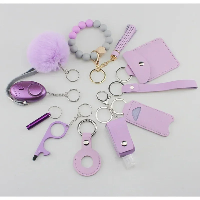 Women’s Self-Defense Keychain – Personal Safety Alarm with LED Light & Emergency Whistle