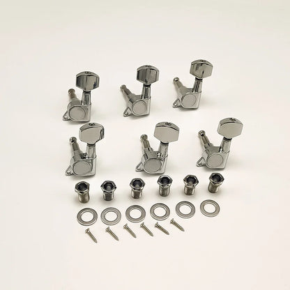 6PCS Locking Guitar Tuning Pegs – 3L3R String Tuners for Acoustic Guitar with Machine Head Knobs