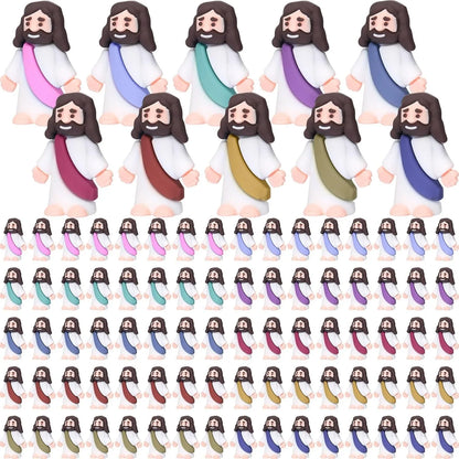 Easter Mini Jesus Figurines – Decorative Toys & Party Favors for Sunday School Crafts, Multiple Sizes