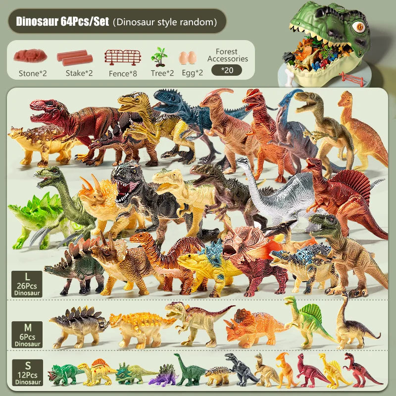 Simulation Dinosaur Toy for Kids - Jurassic T-Rex Action Figure PVC Model, World Animal Park Collectible Educational Toy Gift for Boys 3+ Years
