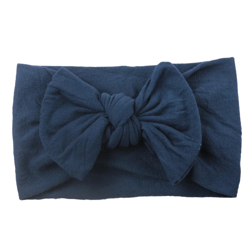 Baby Girls Rabbit Ear Bow Headband – Soft Knot Hairband for Newborns, Infants & Toddlers Photo Props