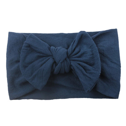 Baby Girls Rabbit Ear Bow Headband – Soft Knot Hairband for Newborns, Infants & Toddlers Photo Props