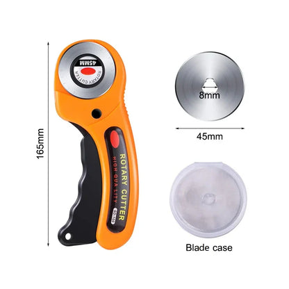 45mm Rotary Cutter Set – Ergonomic Leather & Fabric Cutting Tool for DIY Sewing, Quilting & Craft Projects