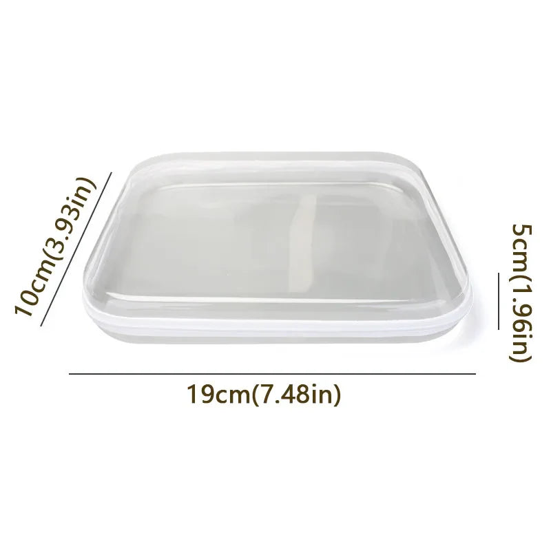 Plastic Zippered Storage Pouch — Stackable Waterproof Hard Case with Clear Shell