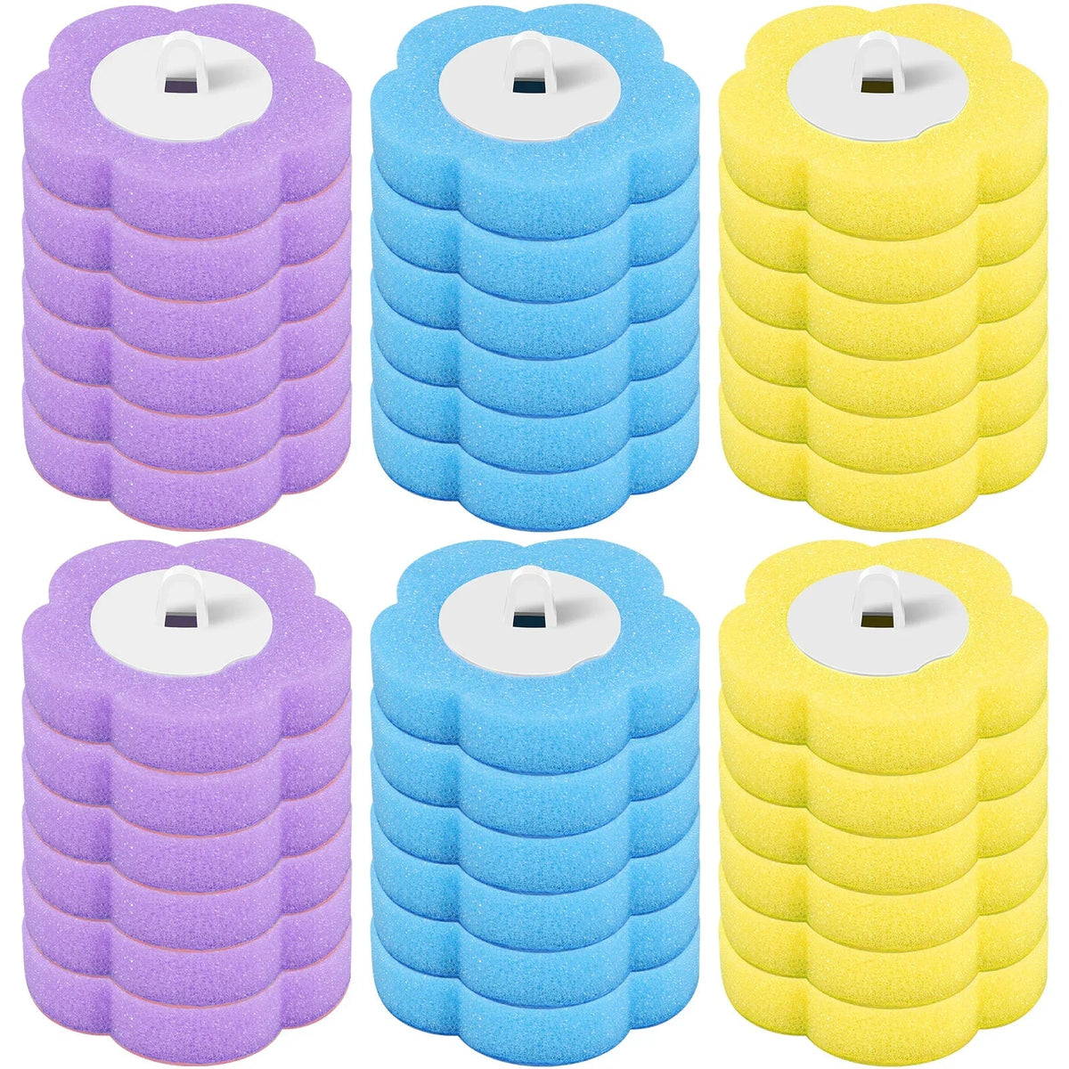 Disposable Toilet Brush Kit - Long Handle Bathroom Cleaner with Replacement Heads & Auto Lid Opening