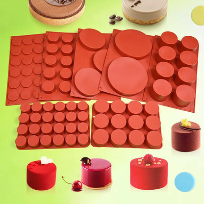 Cylinder-Shaped Silicone Mold — DIY Soap, Chocolate, Cookie Sandwich, Jelly, Pudding & Candy Baking Tool