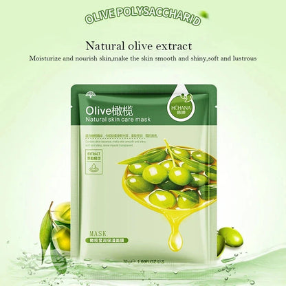 30pcs Natural Plant Facial Masks, Moisturizing & Oil Control, Anti-Aging Aloe Fruit Korean Sheet Masks for Skin Care