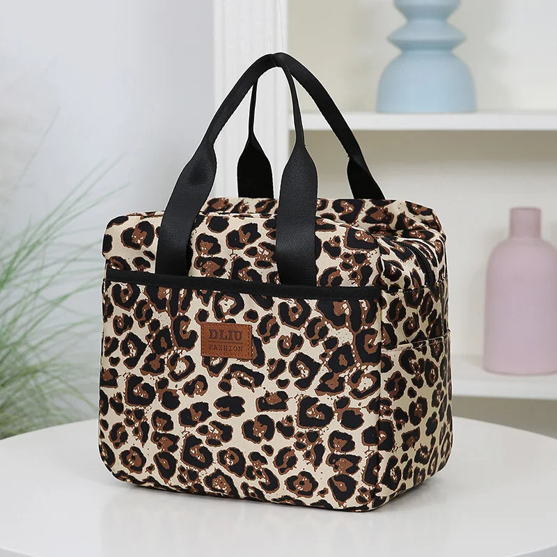 Thickened Nylon Insulated Lunch Bag – Large Capacity Portable Lunch Box with Aluminum Foil Lining for Work, Picnic, or School