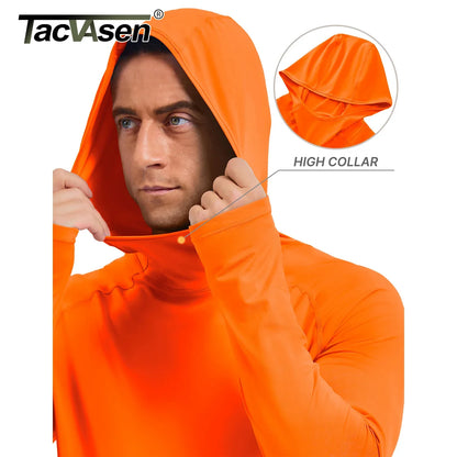TACVASEN Men's Sun Hoodie Shirt - UPF 50+ Long Sleeve Rash Guard Quick Dry Fishing, Hiking & Swim Protection Top