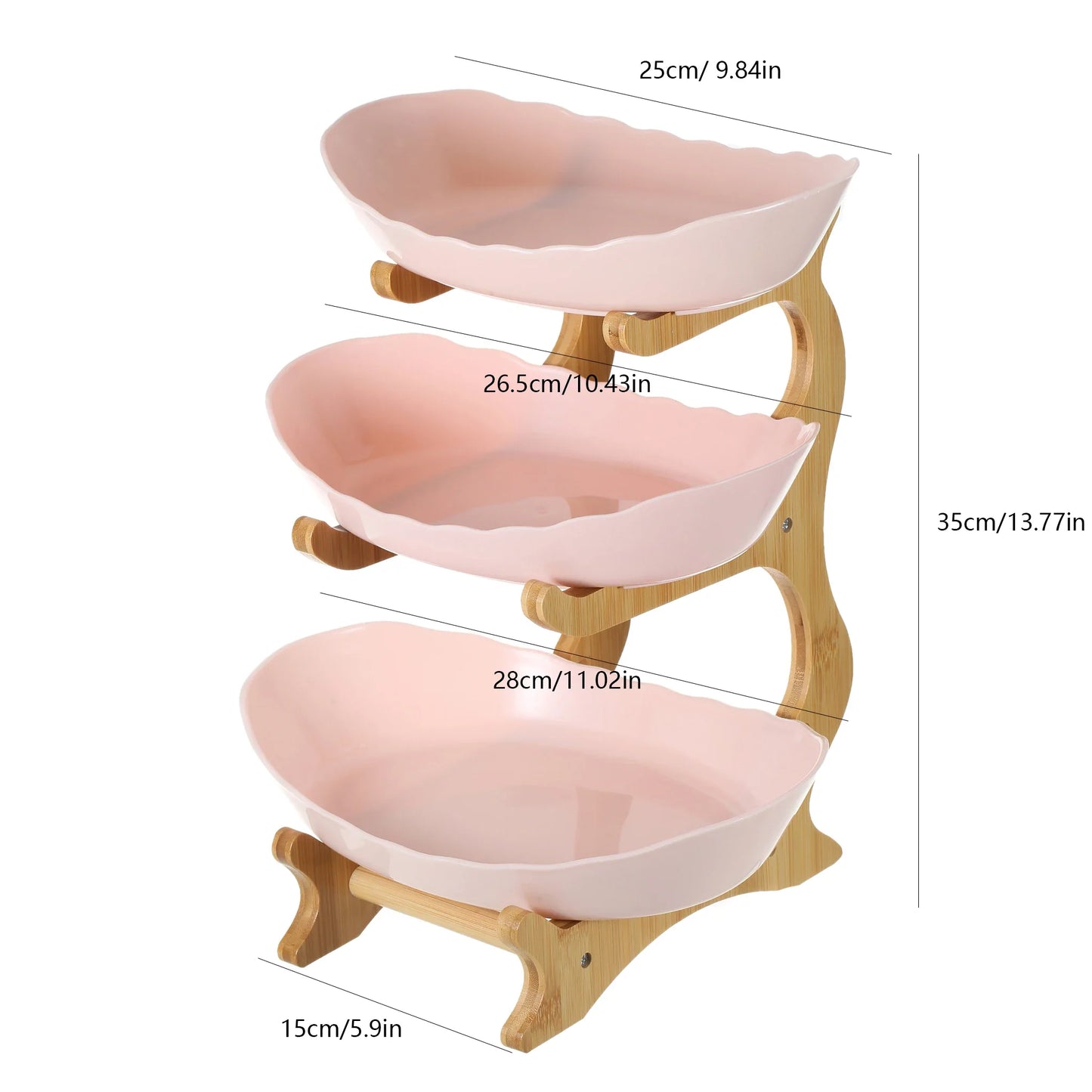 2/3 Layer Plastic Fruit Plate – Modern Snack Dish, Candy Dish & Cake Stand for Home & Living Room