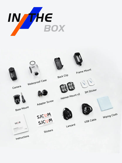 SJCAM C110+ 4K Action Camera – 30fps, 6-Axis GYRO, WiFi Remote, 1050mAh, Portable Sports DV for Helmet & Motorcycle
