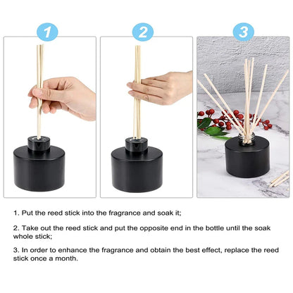 5-100PCS Reed Diffuser Replacement Sticks – 2-3.5mm Extra Thick Rattan for DIY Handmade Home Decor & Aromatherapy