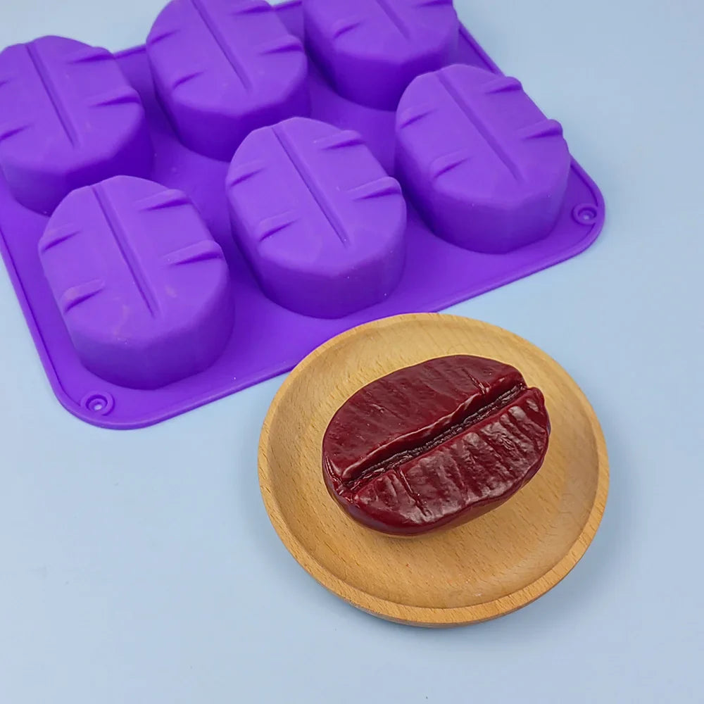 Coffee Bean Silicone Mold – DIY Handmade Soap, Fondant, Chocolate & Mousse Cake Decorating Tool