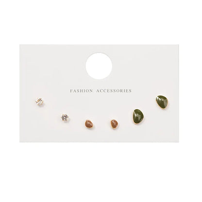 S925 Silver Stud Earrings Set - Simple Cute Mini Earrings for Women Girls Exquisite Jewelry Gift Wholesale