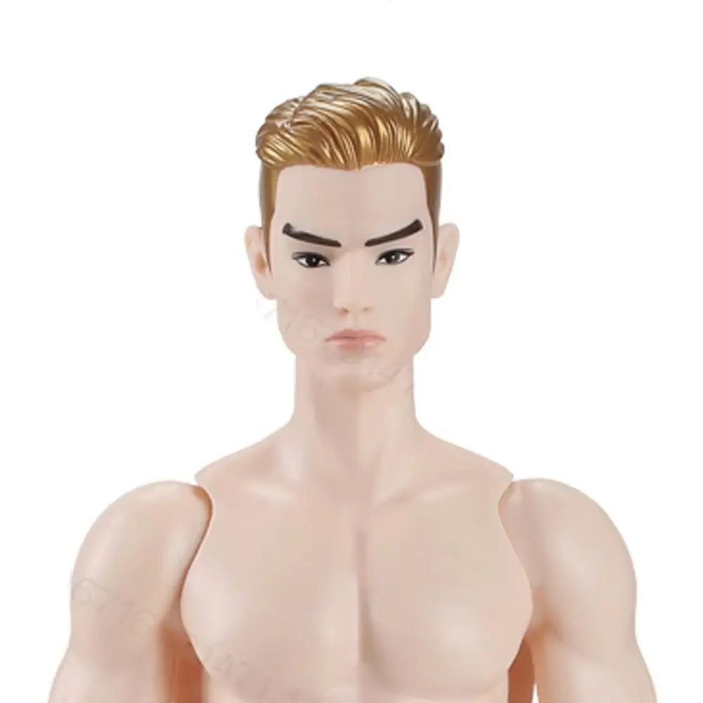 1/6 Male Action Figure Doll — 35cm Multi-Joint Strong Man Body with 13 Joints DIY Toy (White/Normal/Tan)