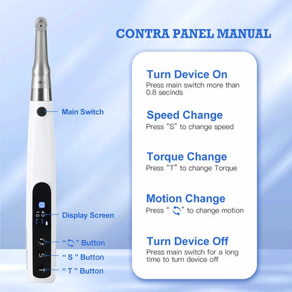 AZDENT Wireless Dental Implant Motor – Electric Torque Driver with 16 Screwdrivers & Contra Angle