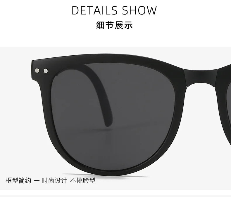 UV400 Polarized Folding Sunglasses – Anti-UV Oval Frame for Men & Women