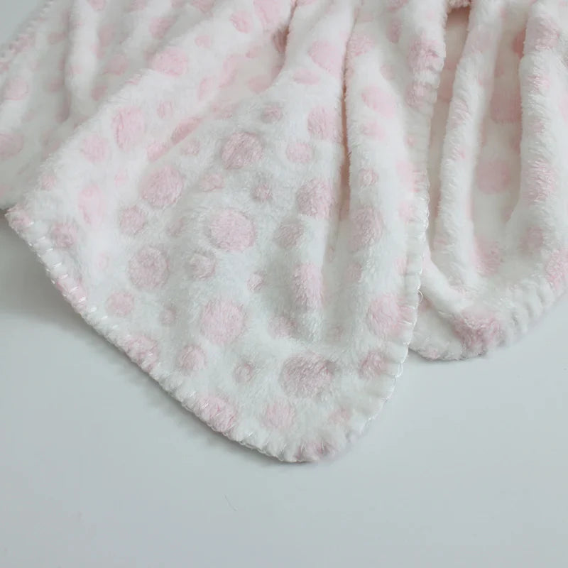 2-Piece Baby Gift Set – Pink Bunny Plush Flannel Blanket & Stuffed Animal for Newborn Sleeping