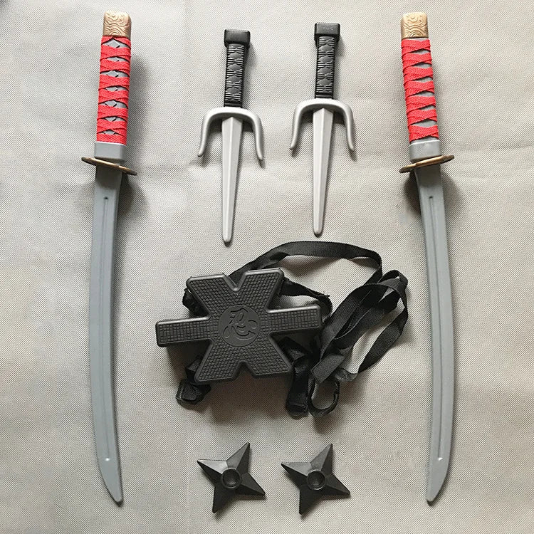 1:1 Ninja Set Halloween Japanese Samurai Cosplay Toy Knife Dagger Dart Model Gift for Kids