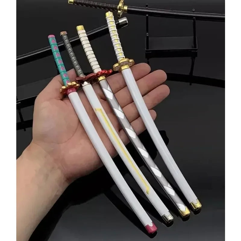25cm Demon Slayer Metal Katana Sword Toy – Tanjirou Ghost Killer Anime Cosplay Prop & Home Decor Collection
