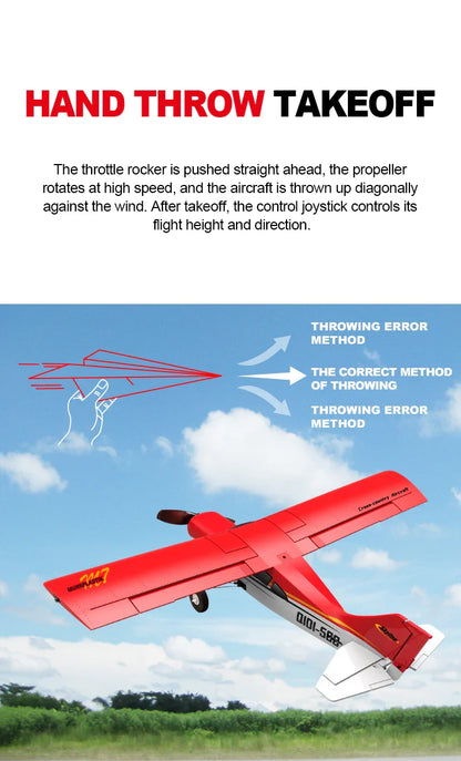 Qidi560 Moore M7 Off-Road RC Plane – 4CH Brushless Fixed-Wing Aircraft, EPP Foam, Remote Control Airplane Toy
